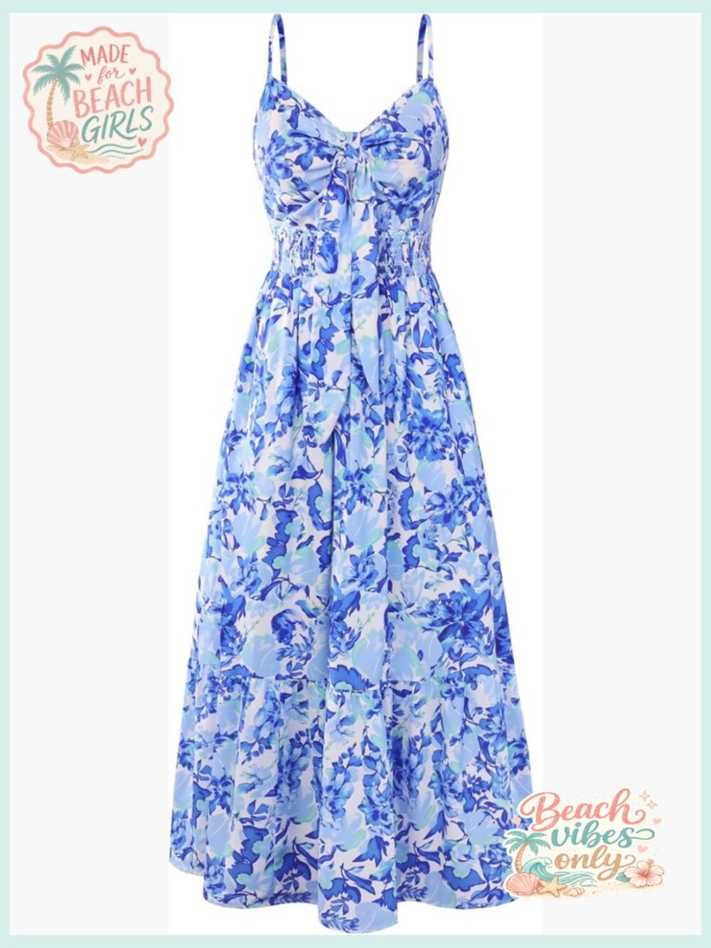 Summer Floral Maxi Dress Long Flowy Boho Beach Vacation Casual with Pockets